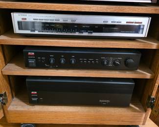 Kyocera DA-410CX CD player, Luxman T-02 Tuner, Adcom GFP-555 pre-amplifier, Adcom GFA-545 amplifier