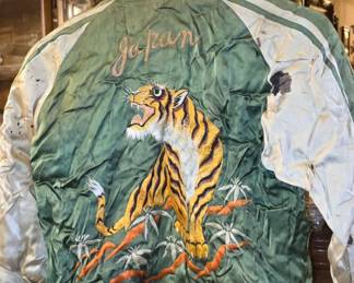 When the man of the house was in War he purchased this reversible jacket from Japan. Its not in the best of shape but still very cool. He kept it hanging in garage for years!!