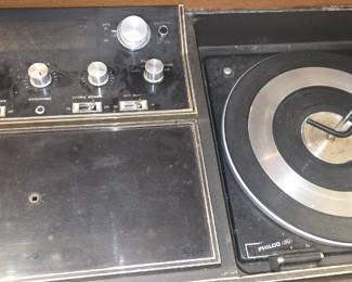 Midcentury Stereo inside Console