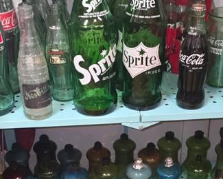 Vintage Bottles - Candleholders