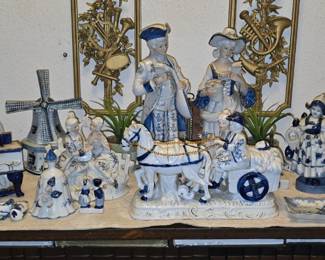 Blue and White Figurines