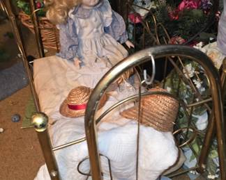 Brass Doll Bed