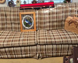 Vintage Plaid Couch