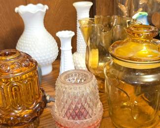 2 Fairy Lamps - Amber Glass