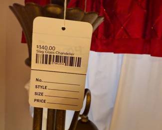 Slag Glass Chandelier