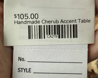 Handmade Cherub Accent Table 