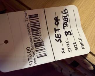 Painted Bamboo Nesting Tables