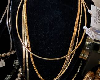 14k Herringbone Necklace