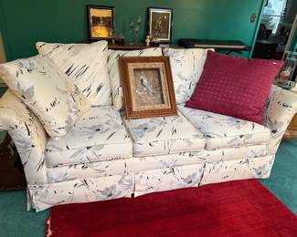 Sofa, Signed Mixed Media Hawk Art 