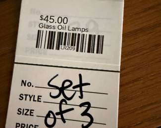 Glass Oil Lamps
