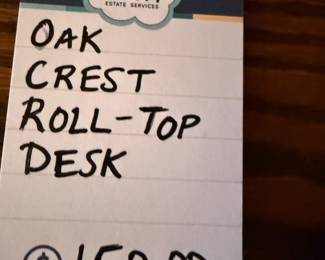 Oak Crest Roll-Top Desk