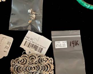 Sterling Jewelry, Sterling Marcasite Brooch 