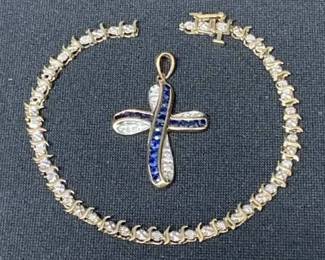 MA118V10 K  Diamonds Bracelet  Pendant