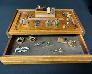 CT246Mens Vintage Valet, Cufflinks  Tie Tacks