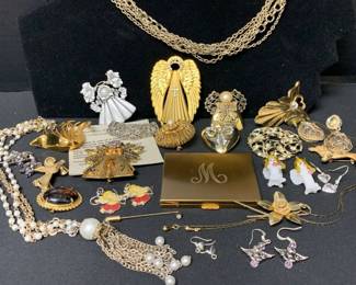 CT381Angels  Hearts Costume Jewelry