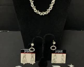 CT313Rhinestone  MotherOfPearl Costume Jewelry