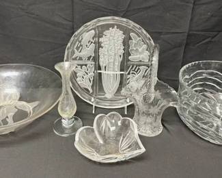 CT207Vintage Indiana Glass Relish Tray And More