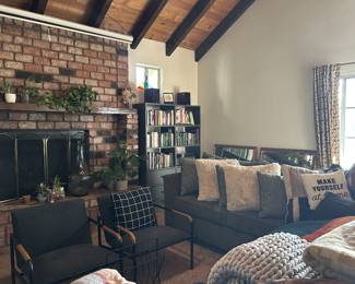 Lounge Chairs and Green Sofa