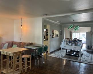 Wooden Foldable Island w/ stools and Vintage Dinette set