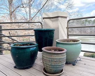 Large Green Outdoor Planters