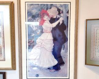 dance at the bougival framed art by pierre-auguste renoir