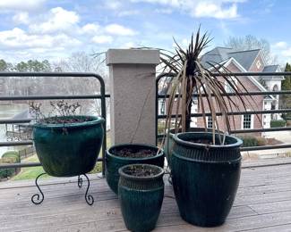 Large Green Outdoor Planters