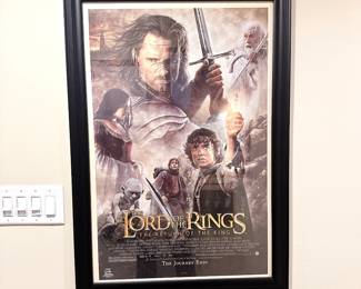 Lord of the rings: return of the king movie poster framed