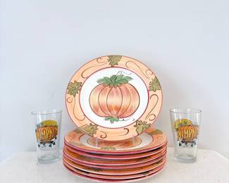 secla portugal pumpkin plates