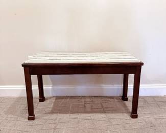 The Bombay Co Vtg Mahogany Wood Piano Bench 