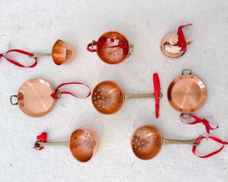 mini copper kitchen utensil ornaments