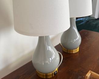 Pair of table lamps Light green