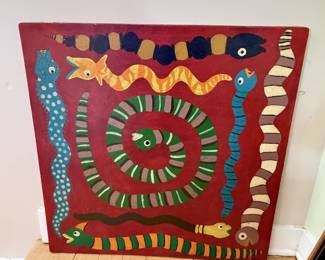 Hand painted Table Top, Wood