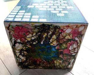 Hand Painted Cube, Oscar Cordova 