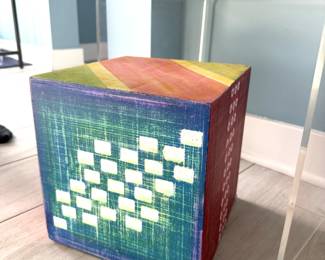 Hand Painted Cube, Oscar Cordova 