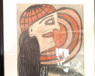 Original Lee Godie Art, No COA, Client Bought Art Directly from Artist