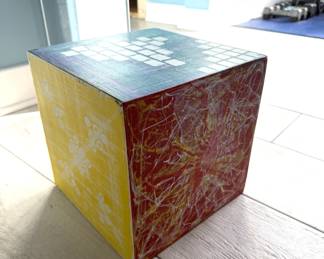 Hand Painted Cube, Oscar Cordova 