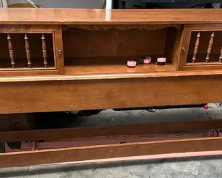 Vintage Ethan Allen King Size Bed Headboard  Rails