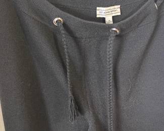 St. John Sport black knit pants, size M, designer women's clothing