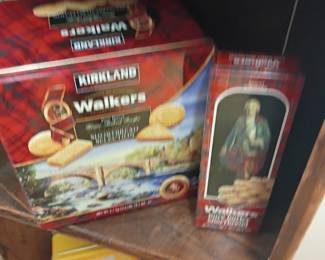Walkers Shortbread Kirkland cookie tins, vintage collectible tins, Scottish tartan