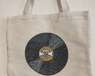 Country Music Hall of Fame Nashville canvas tote bag, souvenir