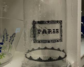 Paris glass cloche bell jar dome, decorative display dome, French style home decor, glass terrarium cover, shabby chic