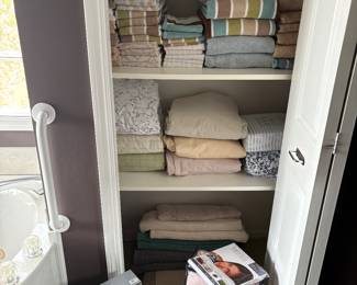 Queen sheet sets, towels and blankets