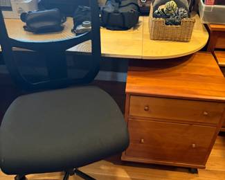 Office Chair and HARDEN wood rolling file cabinet (2 available)