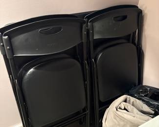 Folding table with 4 chairs - black, and air mattress