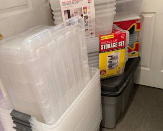 Plastic bins - new