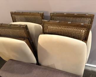 Folding chairs (4) with cane back -