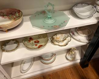 Collections of Vintage porcelain and glass pieces
