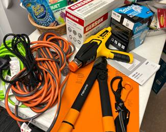 New Fiskar trimmers, extension cords, and household essentials