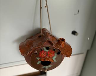 Ceramic bird feeder