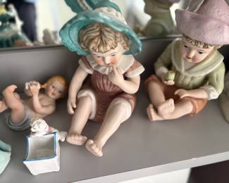 Piano Babies - Vintage bisque porcelain figurines